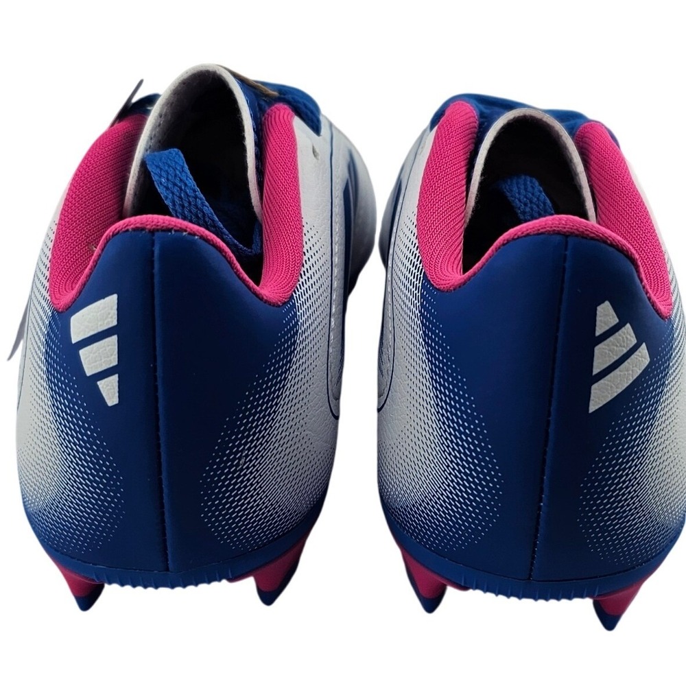 Adidas Goletto IX FG/MG J Soccer Cleats White Blue Pink Kids Size 12K JI4685‎ - Picture 6 of 7
